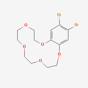 molecular formula C14H18Br2O5 B7729094 15,16-Dibromo-2,3,5,6,8,9,11,12-octahydro-1,4,7,10,13-benzopentaoxacyclopentadecine 
