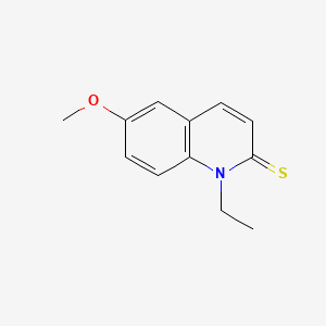 molecular formula C12H13NOS B7729101 1-Ethyl-6-methoxyquinoline-2(1H)-thione CAS No. 4800-53-7