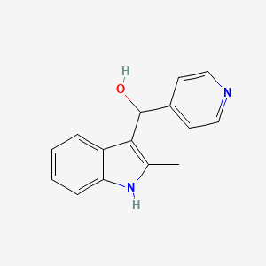 molecular formula C15H14N2O B7729120 (2-Methyl-1H-indol-3-YL)(pyridin-4-YL)methanol 