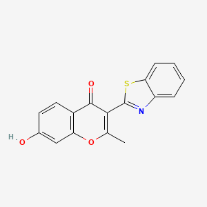 molecular formula C17H11NO3S B7729131 3-(1,3-苯并噻唑-2-基)-7-羟基-2-甲基-4H-色烯-4-酮 