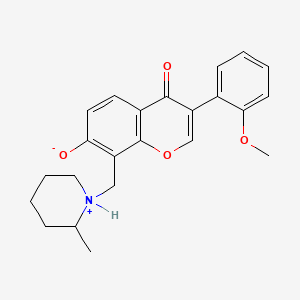 molecular formula C23H25NO4 B7729234 3-(2-methoxyphenyl)-8-[(2-methylpiperidinium-1-yl)methyl]-4-oxo-4H-chromen-7-olate 
