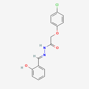 molecular formula C15H13ClN2O3 B7729331 2-(4-chlorophenoxy)-N'-(2-hydroxybenzylidene)acetohydrazide CAS No. 106825-34-7