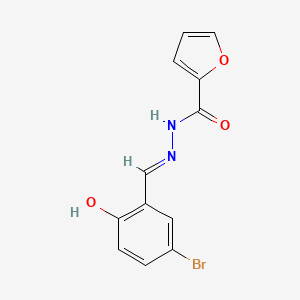 molecular formula C12H9BrN2O3 B7729366 (E)-N'-(5-bromo-2-hydroxybenzylidene)furan-2-carbohydrazide 