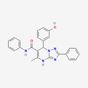 molecular formula C25H21N5O2 B7729384 7-(3-hydroxyphenyl)-5-methyl-N,2-diphenyl-4,7-dihydro[1,2,4]triazolo[1,5-a]pyrimidine-6-carboxamide 