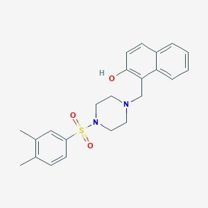 molecular formula C23H26N2O3S B7729403 1-({4-[(3,4-Dimethylphenyl)sulfonyl]piperazin-1-yl}methyl)naphthalen-2-ol 