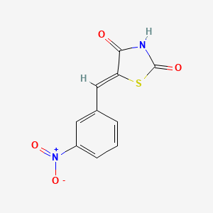 molecular formula C10H6N2O4S B7729483 5-[(3-Nitrophenyl)methylene]-1,3-thiazolane-2,4-dione 