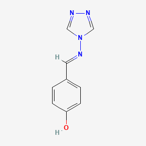 molecular formula C9H8N4O B7729527 4-([1,2,4]三唑-4-亚氨基甲基)-苯酚 