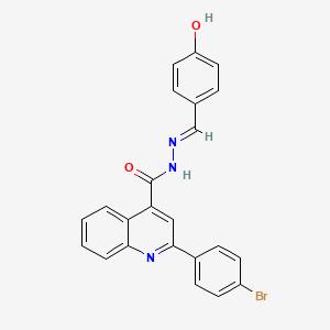 molecular formula C23H16BrN3O2 B7729637 2-(4-bromophenyl)-N'-[(E)-(4-hydroxyphenyl)methylidene]quinoline-4-carbohydrazide 