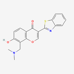 molecular formula C19H16N2O3S B7729756 3-(1,3-benzothiazol-2-yl)-8-[(dimethylamino)methyl]-7-hydroxy-4H-chromen-4-one 