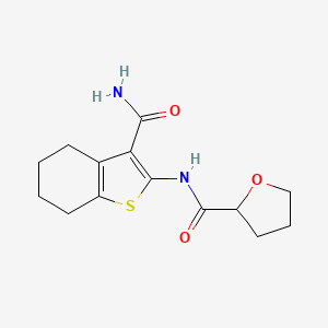 molecular formula C14H18N2O3S B7729862 N-(3-carbamoyl-4,5,6,7-tetrahydro-1-benzothiophen-2-yl)oxolane-2-carboxamide 