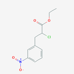 molecular formula C11H12ClNO4 B7729874 Ethyl 2-chloro-3-(3-nitrophenyl)propanoate 