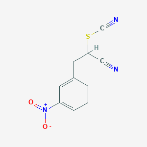 1-Cyano-2-(3-nitrophenyl)ethyl thiocyanate