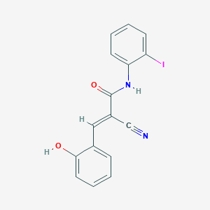 molecular formula C16H11IN2O2 B7729930 (2E)-2-cyano-3-(2-hydroxyphenyl)-N-(2-iodophenyl)prop-2-enamide 
