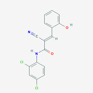 molecular formula C16H10Cl2N2O2 B7729934 (2E)-2-cyano-N-(2,4-dichlorophenyl)-3-(2-hydroxyphenyl)prop-2-enamide 