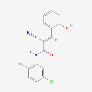 molecular formula C16H10Cl2N2O2 B7729942 (2E)-2-cyano-N-(2,5-dichlorophenyl)-3-(2-hydroxyphenyl)prop-2-enamide 