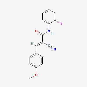 molecular formula C17H13IN2O2 B7729948 (2E)-2-cyano-N-(2-iodophenyl)-3-(4-methoxyphenyl)prop-2-enamide 