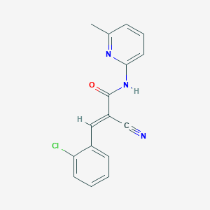 molecular formula C16H12ClN3O B7730142 (2E)-3-(2-chlorophenyl)-2-cyano-N-(6-methylpyridin-2-yl)prop-2-enamide 