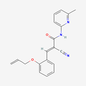 (2E)-2-cyano-N-(6-methylpyridin-2-yl)-3-[2-(prop-2-en-1-yloxy)phenyl]prop-2-enamide