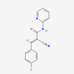 molecular formula C15H10FN3O B7730152 (E)-2-cyano-3-(4-fluorophenyl)-N-(pyridin-2-yl)acrylamide CAS No. 488706-46-3