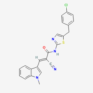 molecular formula C23H17ClN4OS B7730163 (E)-N-[5-(4-Chloro-benzyl)-thiazol-2-yl]-2-cyano-3-(1-methyl-1H-indol-3-yl)-acrylamide 