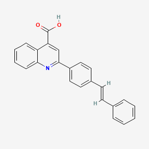 molecular formula C24H17NO2 B7730170 2-{4-[(E)-2-phenylethenyl]phenyl}quinoline-4-carboxylic acid 