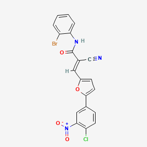 molecular formula C20H11BrClN3O4 B7730405 (2E)-N-(2-bromophenyl)-3-[5-(4-chloro-3-nitrophenyl)furan-2-yl]-2-cyanoprop-2-enamide 