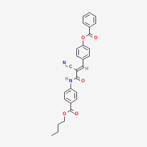 butyl 4-{[(2E)-2-cyano-3-{4-[(phenylcarbonyl)oxy]phenyl}prop-2-enoyl]amino}benzoate