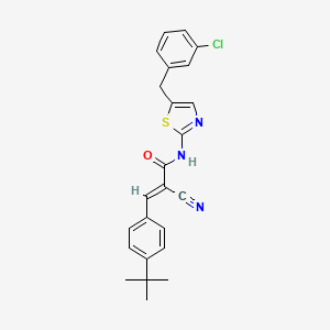 (2E)-3-(4-tert-butylphenyl)-N-[5-(3-chlorobenzyl)-1,3-thiazol-2-yl]-2-cyanoprop-2-enamide