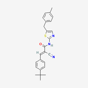 molecular formula C25H25N3OS B7730484 (2E)-3-(4-tert-butylphenyl)-2-cyano-N-[5-(4-methylbenzyl)-1,3-thiazol-2-yl]prop-2-enamide 