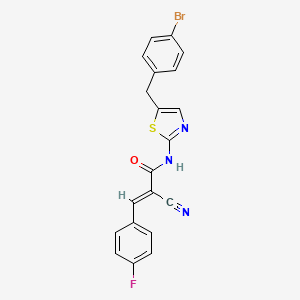 molecular formula C20H13BrFN3OS B7730688 (2E)-N-[5-(4-bromobenzyl)-1,3-thiazol-2-yl]-2-cyano-3-(4-fluorophenyl)prop-2-enamide 