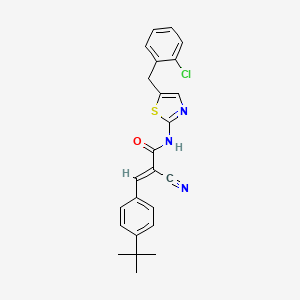 molecular formula C24H22ClN3OS B7730749 (2E)-3-(4-tert-butylphenyl)-N-[5-(2-chlorobenzyl)-1,3-thiazol-2-yl]-2-cyanoprop-2-enamide 