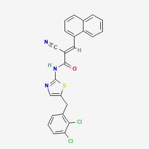 molecular formula C24H15Cl2N3OS B7730814 (2E)-2-cyano-N-[5-(2,3-dichlorobenzyl)-1,3-thiazol-2-yl]-3-(naphthalen-1-yl)prop-2-enamide 