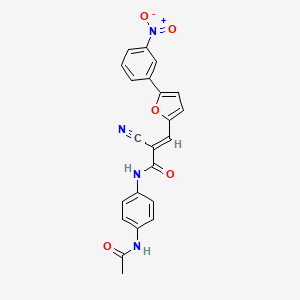 molecular formula C22H16N4O5 B7730854 (2E)-N-[4-(acetylamino)phenyl]-2-cyano-3-[5-(3-nitrophenyl)furan-2-yl]prop-2-enamide 