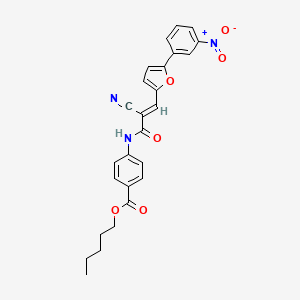 molecular formula C26H23N3O6 B7730862 pentyl 4-({(2E)-2-cyano-3-[5-(3-nitrophenyl)furan-2-yl]prop-2-enoyl}amino)benzoate 