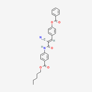 molecular formula C29H26N2O5 B7730882 pentyl 4-{[(2E)-2-cyano-3-{4-[(phenylcarbonyl)oxy]phenyl}prop-2-enoyl]amino}benzoate 