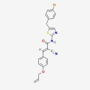molecular formula C23H18BrN3O2S B7730894 (2E)-N-[5-(4-bromobenzyl)-1,3-thiazol-2-yl]-2-cyano-3-[4-(prop-2-en-1-yloxy)phenyl]prop-2-enamide 