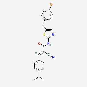 molecular formula C23H20BrN3OS B7731104 (2E)-N-[5-(4-bromobenzyl)-1,3-thiazol-2-yl]-2-cyano-3-[4-(propan-2-yl)phenyl]prop-2-enamide 