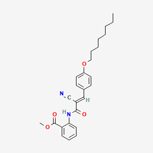 molecular formula C26H30N2O4 B7731142 methyl 2-({(2E)-2-cyano-3-[4-(octyloxy)phenyl]prop-2-enoyl}amino)benzoate 