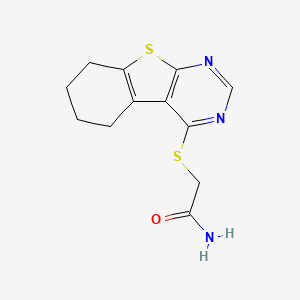 molecular formula C12H13N3OS2 B7731154 2-(5,6,7,8-Tetrahydro[1]benzothieno[2,3-d]pyrimidin-4-ylsulfanyl)acetamide 