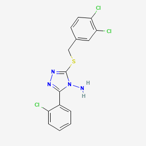 molecular formula C15H11Cl3N4S B7731177 3-(2-chlorophenyl)-5-((3,4-dichlorobenzyl)thio)-4H-1,2,4-triazol-4-amine 