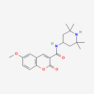 6-methoxy-2-oxo-N-(2,2,6,6-tetramethylpiperidin-4-yl)-2H-chromene-3-carboxamide