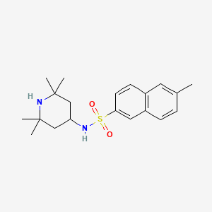 molecular formula C20H28N2O2S B7731212 6-methyl-N-(2,2,6,6-tetramethylpiperidin-4-yl)naphthalene-2-sulfonamide 