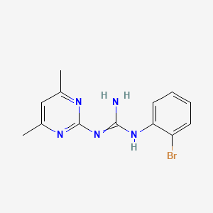 molecular formula C13H14BrN5 B7731328 1-(2-Bromophenyl)-3-(4,6-dimethylpyrimidin-2-yl)guanidine 