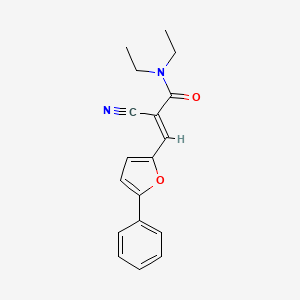 molecular formula C18H18N2O2 B7731380 (2E)-2-cyano-N,N-diethyl-3-(5-phenylfuran-2-yl)prop-2-enamide 