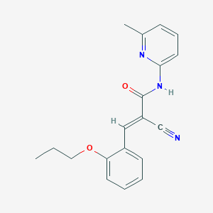 (E)-2-cyano-N-(6-methylpyridin-2-yl)-3-(2-propoxyphenyl)prop-2-enamide