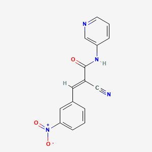 molecular formula C15H10N4O3 B7731392 (2E)-2-cyano-3-(3-nitrophenyl)-N-(pyridin-3-yl)prop-2-enamide 