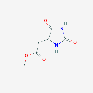 molecular formula C6H8N2O4 B7731433 Methyl 2-(2,5-dioxoimidazolidin-4-yl)acetate CAS No. 63760-88-3
