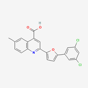 molecular formula C21H13Cl2NO3 B7731447 2-[5-(3,5-Dichlorophenyl)furan-2-yl]-6-methylquinoline-4-carboxylic acid 