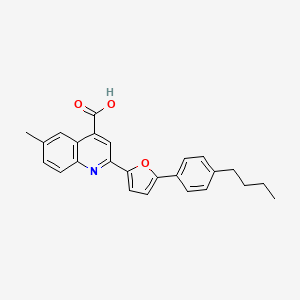 molecular formula C25H23NO3 B7731448 2-[5-(4-Butylphenyl)furan-2-yl]-6-methylquinoline-4-carboxylic acid 