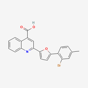 molecular formula C21H14BrNO3 B7731570 2-[5-(2-Bromo-4-methylphenyl)furan-2-yl]quinoline-4-carboxylic acid 